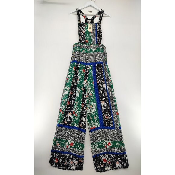 Miss Selfridge Women’s Green Floral Print Sleeveless Jumpsuit Size 6 - Picture 1 of 8